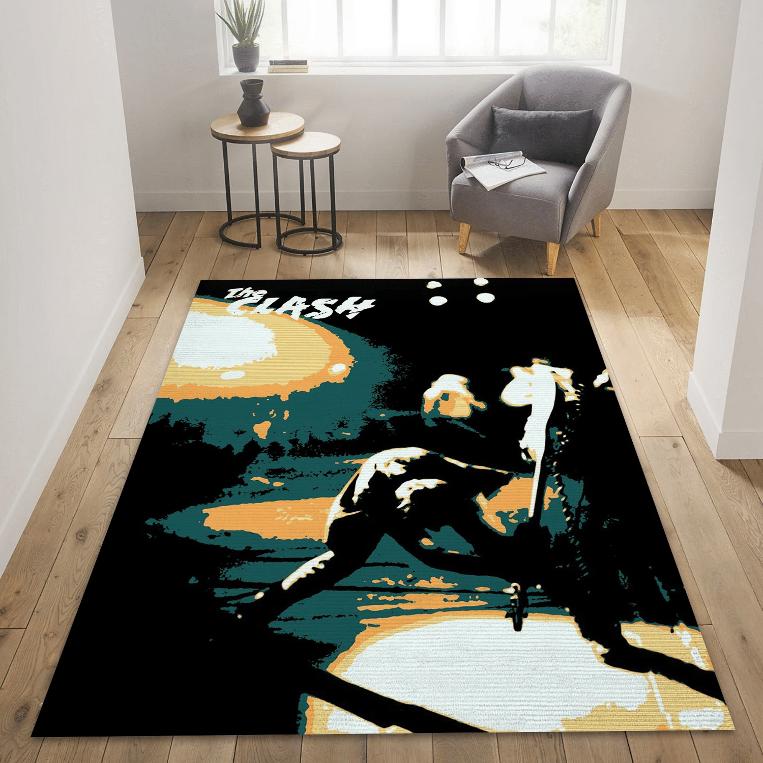 The Clash Band 2 Music Area Rug Carpet, Living Room  Rug - Floor Decor - Indoor Outdoor Rugs