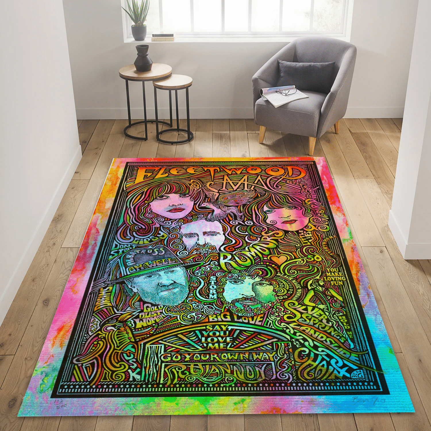 Fleetwood Mac Abstract Music Area Rug For Christmas, Living Room  Rug - US Gift Decor - Indoor Outdoor Rugs