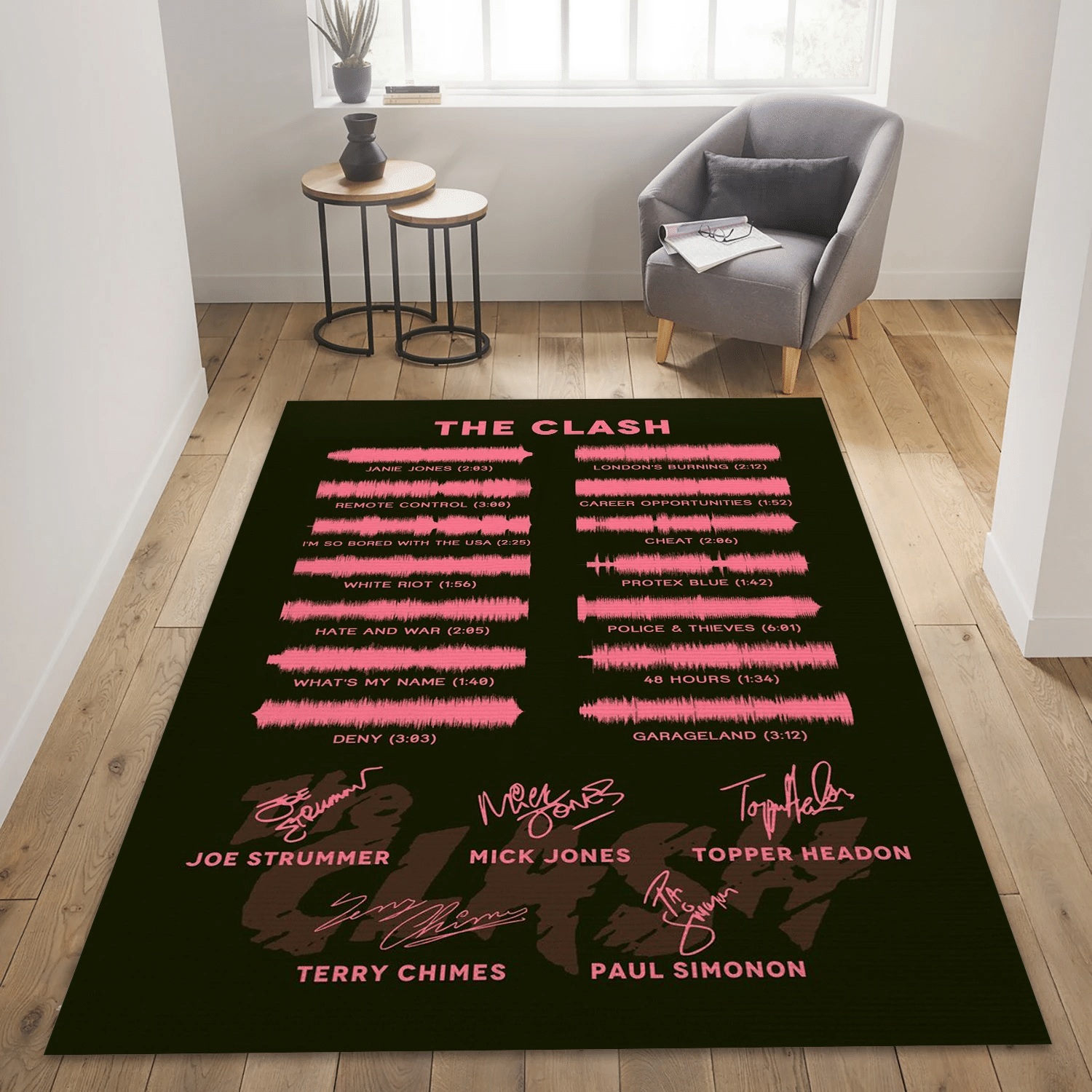 The Clash Album Music Area Rug, Living Room  Rug - US Gift Decor - Indoor Outdoor Rugs