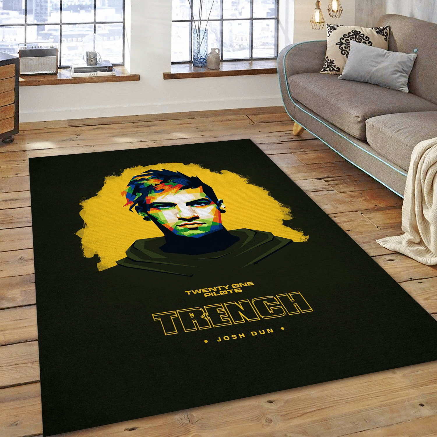 Josh Dun 21 Pilots Music Area Rug Carpet, Living Room  Rug - Family Gift US Decor - Indoor Outdoor Rugs