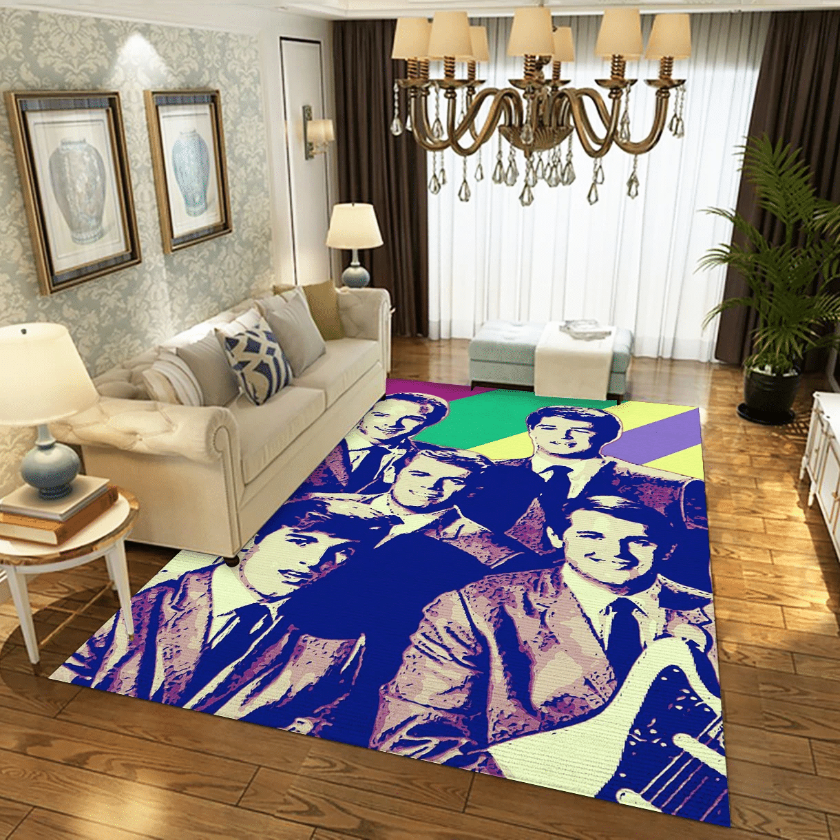 Beach Boys Retro Music Area Rug, Living Room  Rug - Family Gift US Decor - Indoor Outdoor Rugs