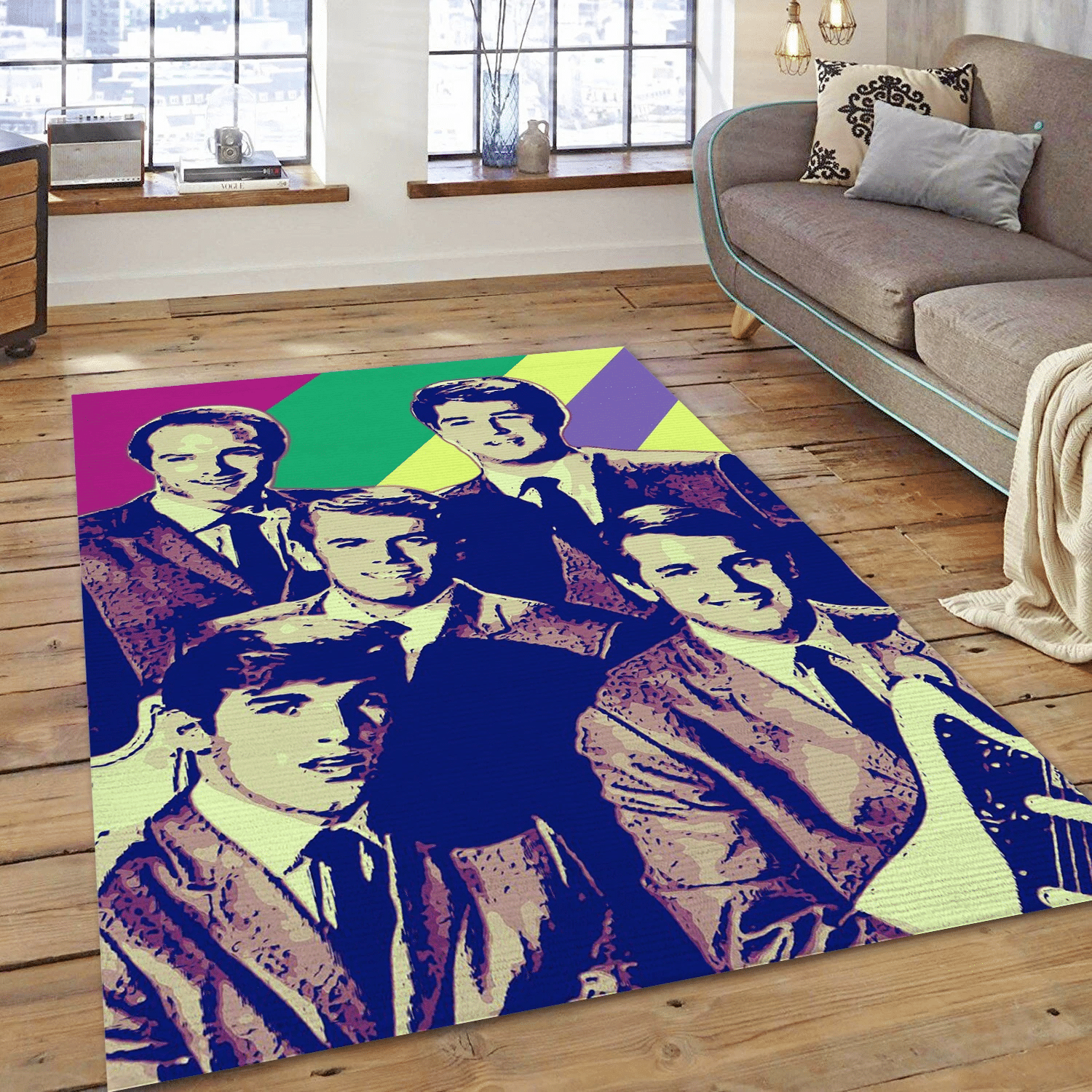 Beach Boys Retro Music Area Rug, Living Room  Rug - Family Gift US Decor - Indoor Outdoor Rugs