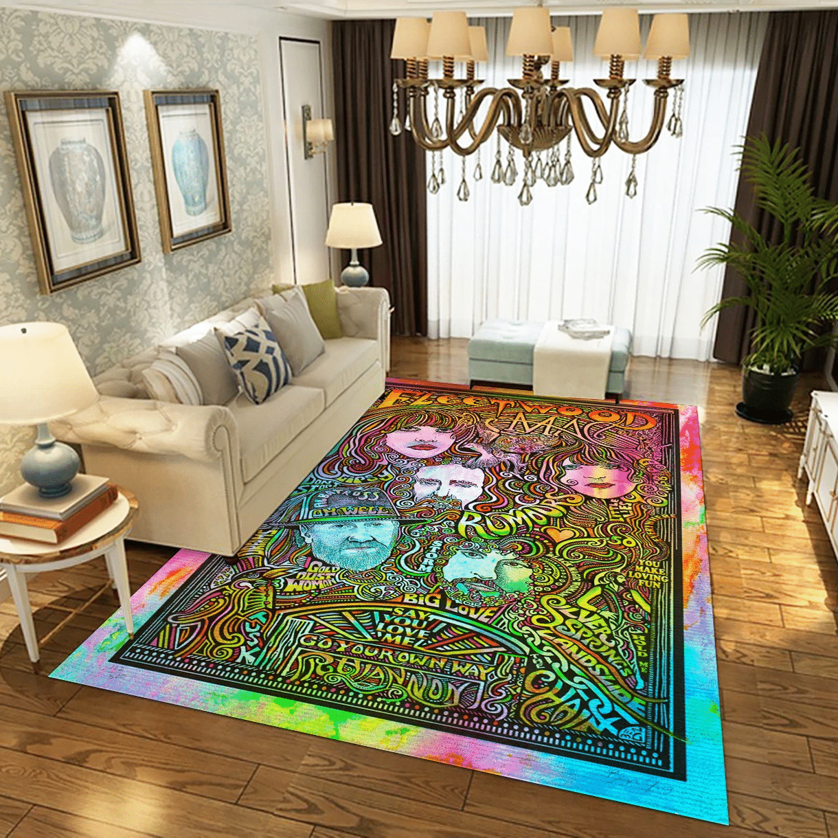 Fleetwood Mac Abstract Music Area Rug For Christmas, Living Room  Rug - US Gift Decor - Indoor Outdoor Rugs