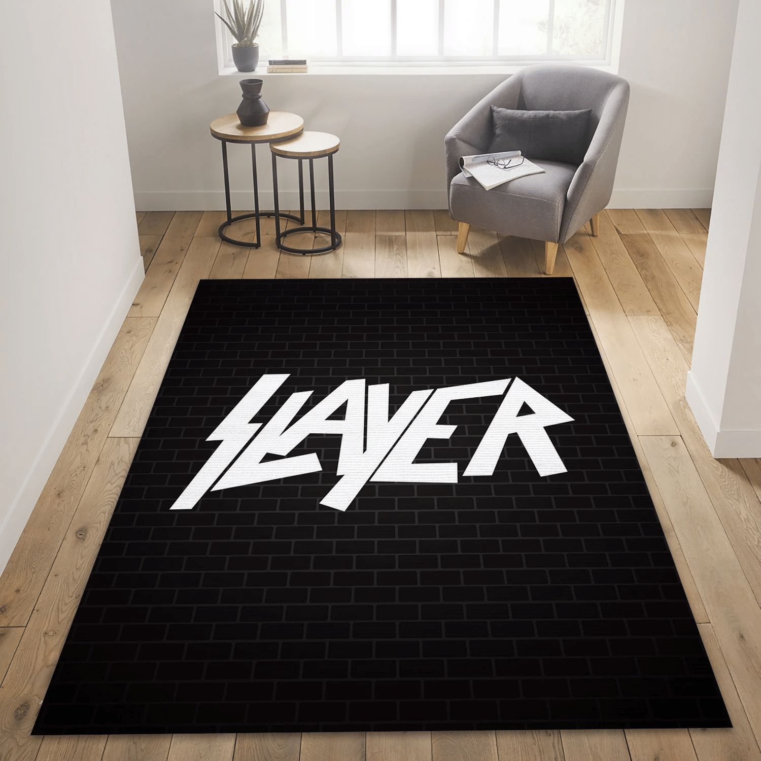 Slayer Wall Area Rug, Living Room  Rug - US Gift Decor - Indoor Outdoor Rugs