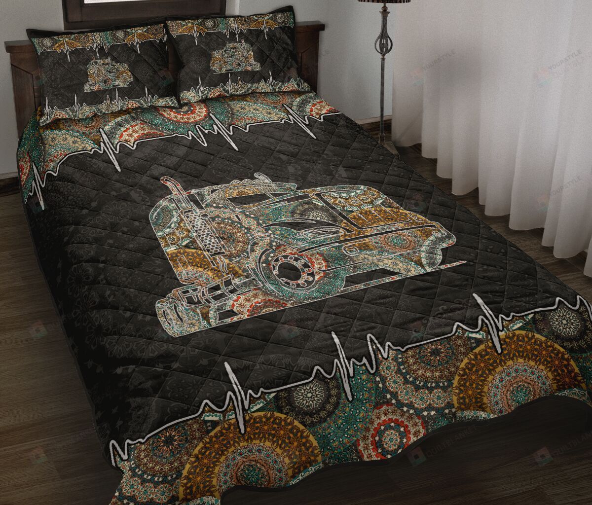 Old Truck Vintage Quilt Bedding Set