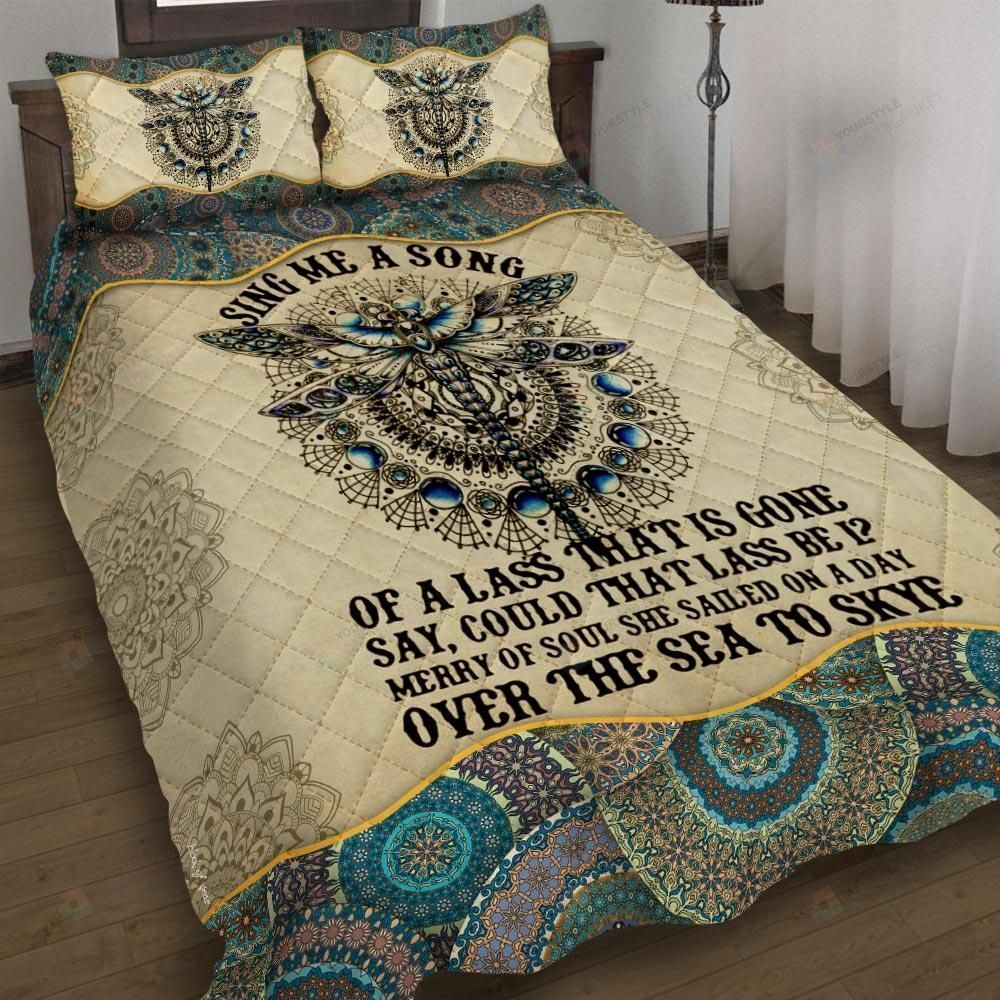 Hippie Dragonfly Quilt Bed Set Bedding Set