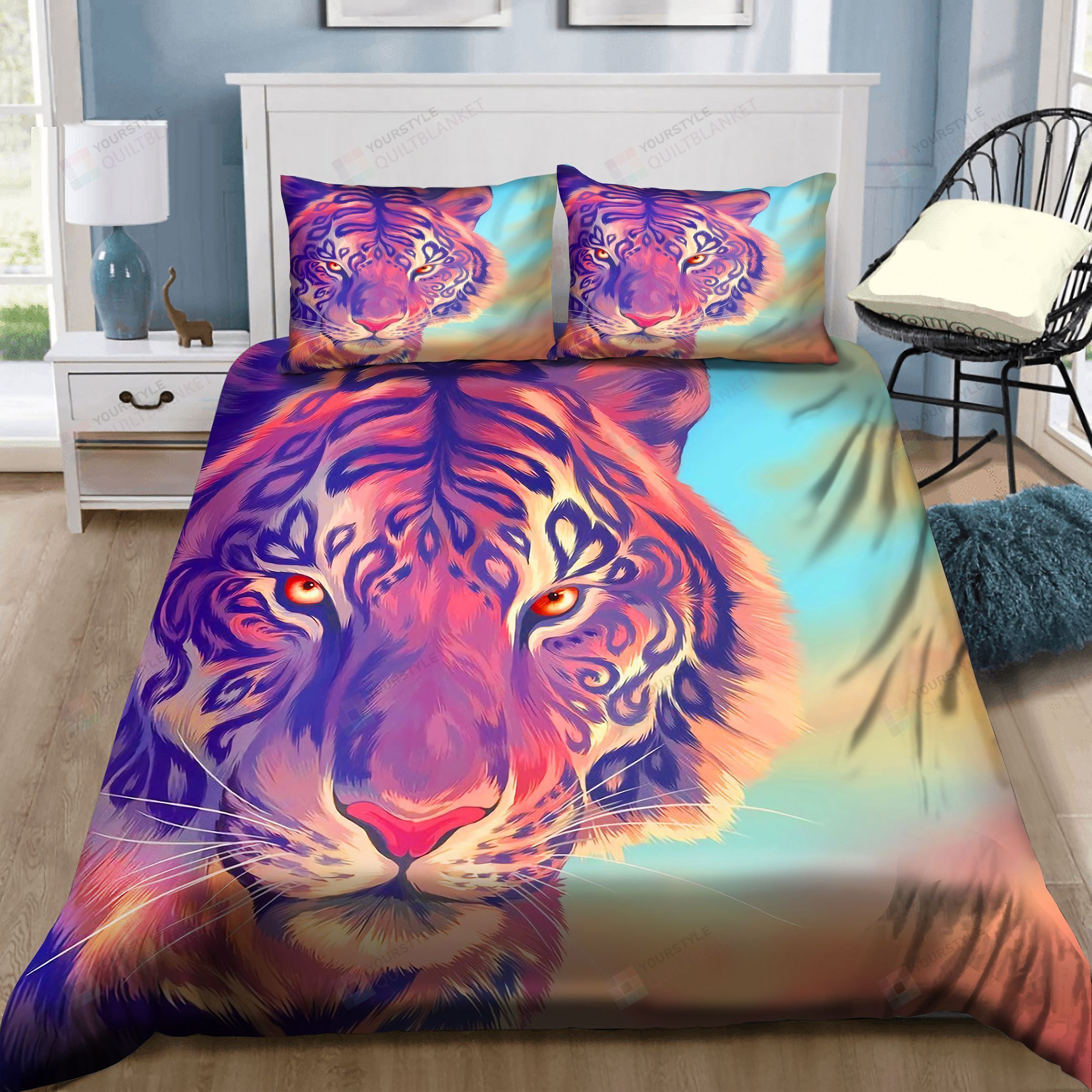 Tiger Bedding Set Bed Sheets Spread Comforter Duvet Cover Bedding Sets