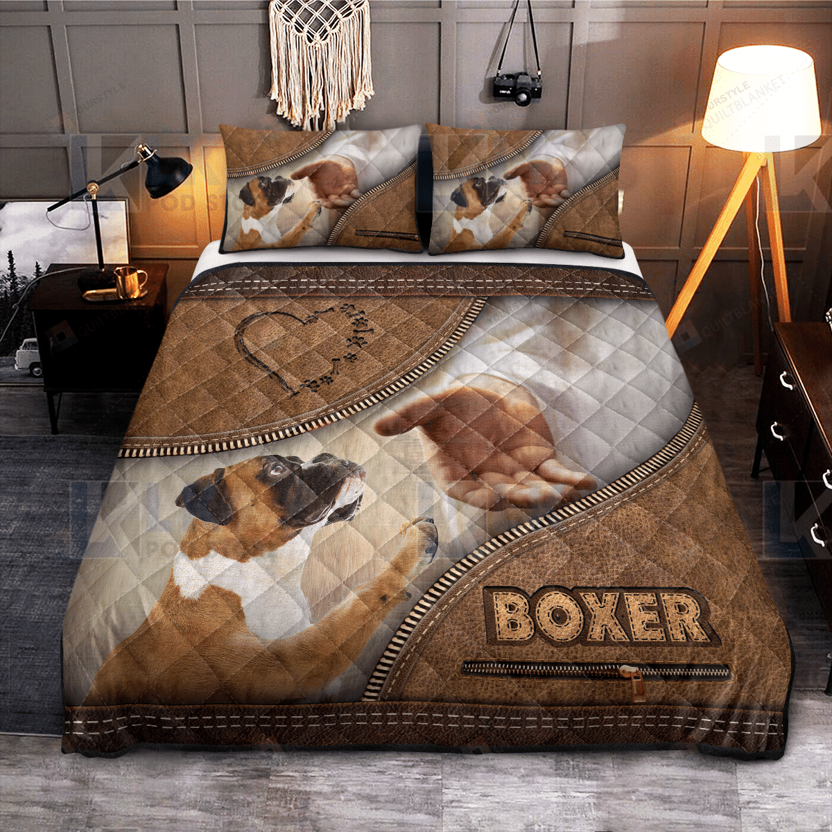 Boxer Quilt Bedding Set