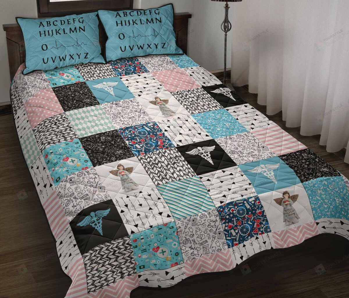 Nurse Symbol Quilt Bedding Set