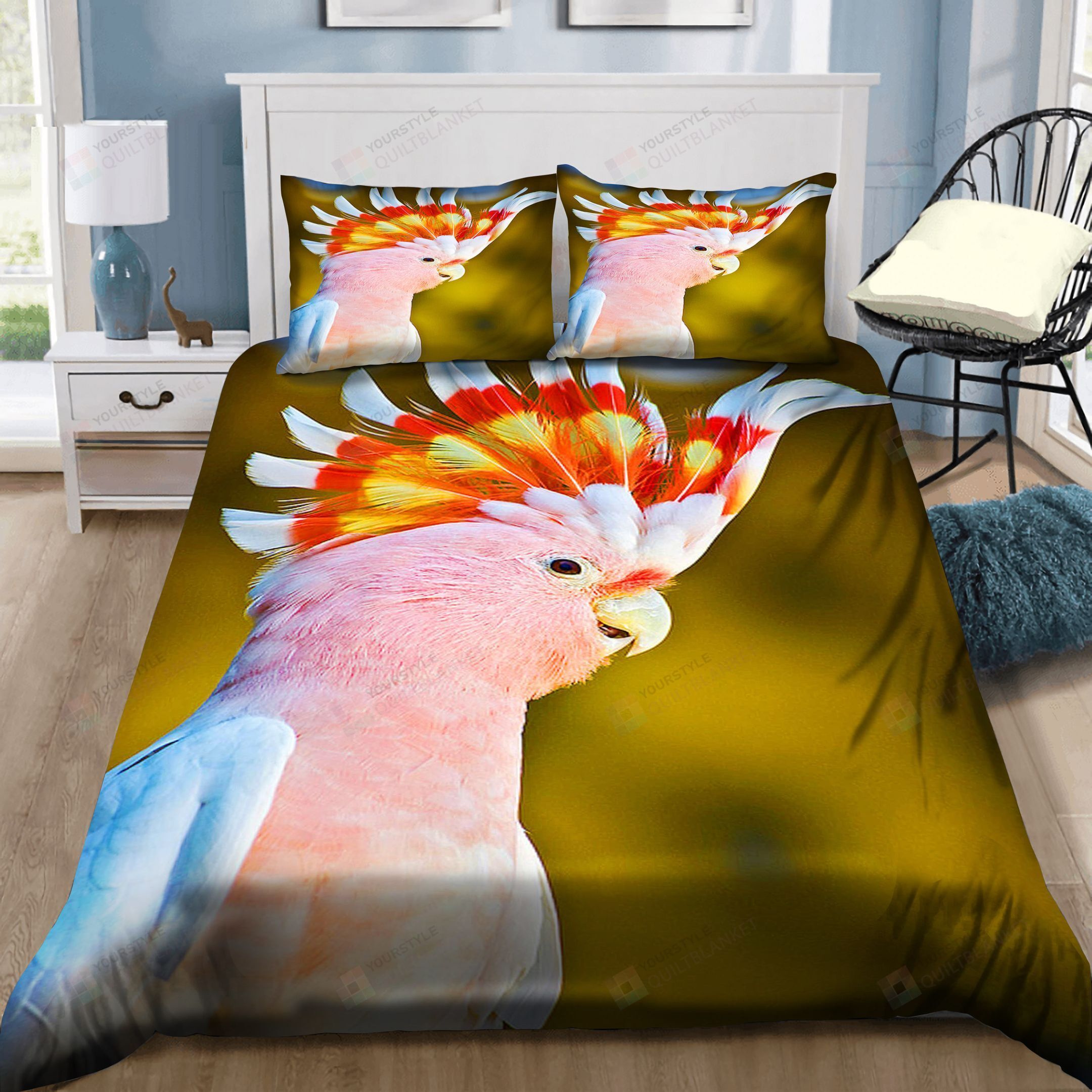 Cockatoo Bedding Set Bed Sheets Spread Comforter Duvet Cover Bedding Sets