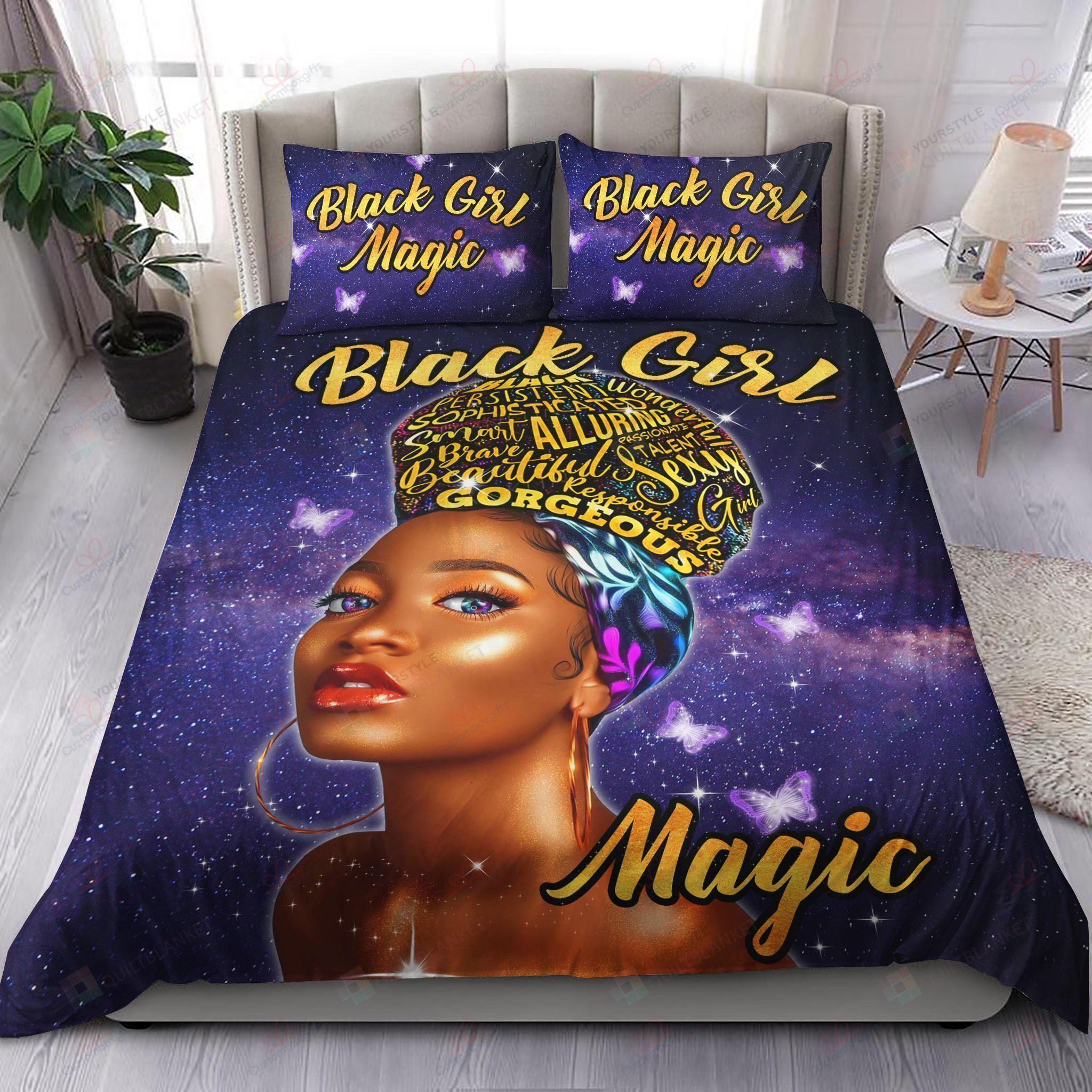 Black Girl Magic Bedding Set Bed Sheets Spread Comforter Duvet Cover Bedding Sets