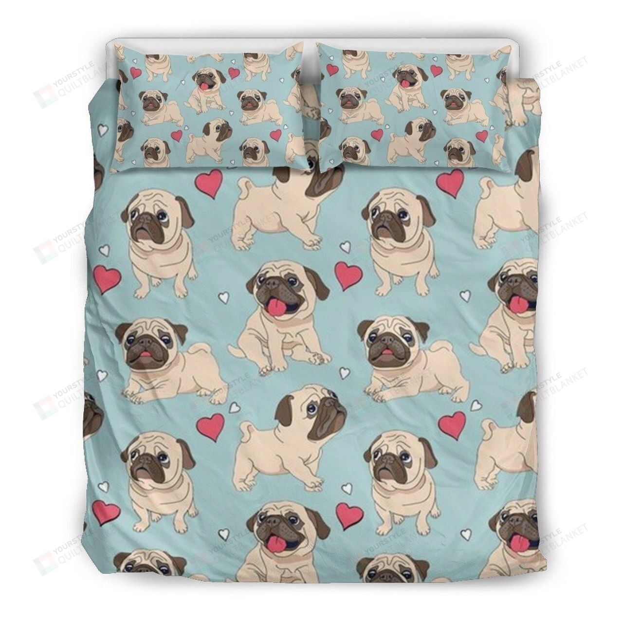 Pug Bedding Set (Duvet Cover & Pillow Cases)
