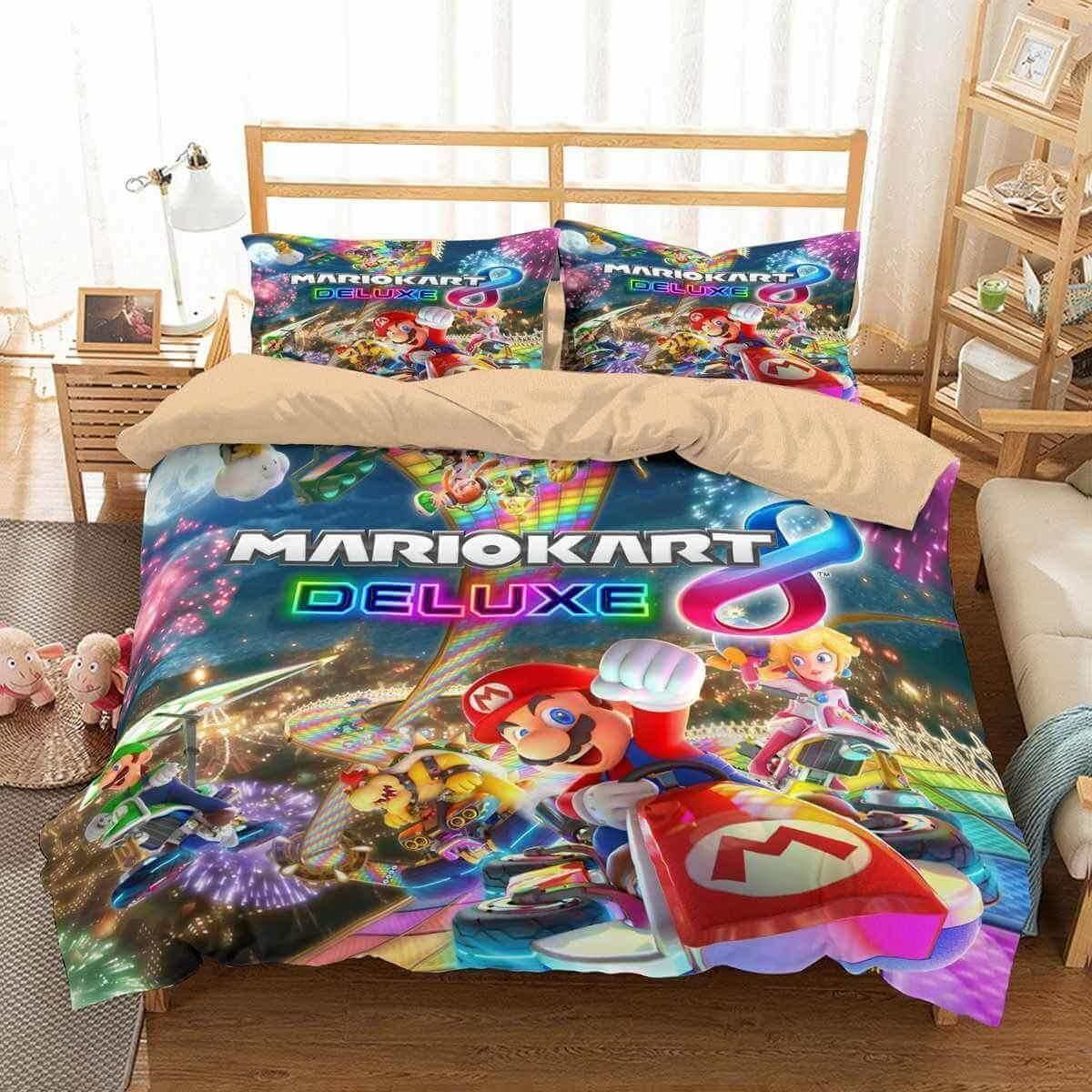 3d Mario Kart Duvet Cover Bedding Set