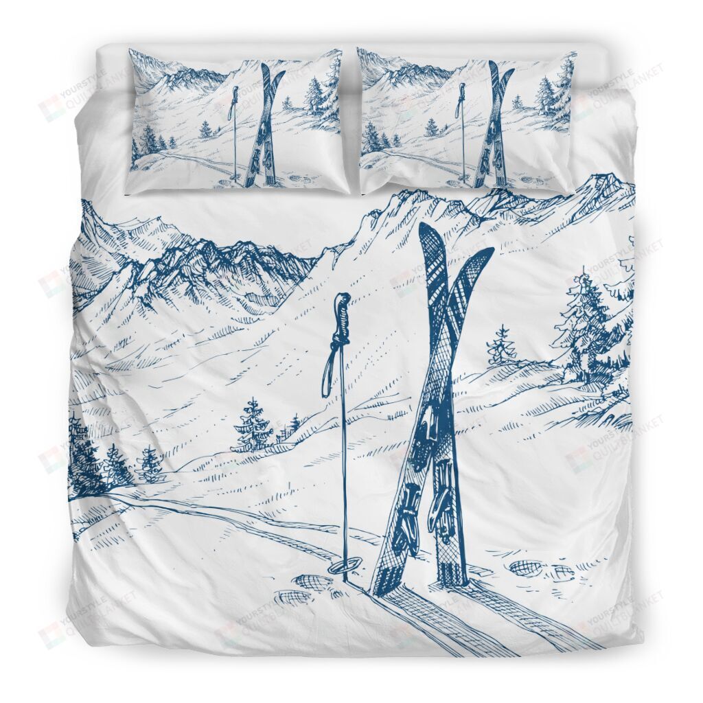 Skiing Bedding Set Cotton Bed Sheets Spread Comforter Duvet Cover Bedding Sets