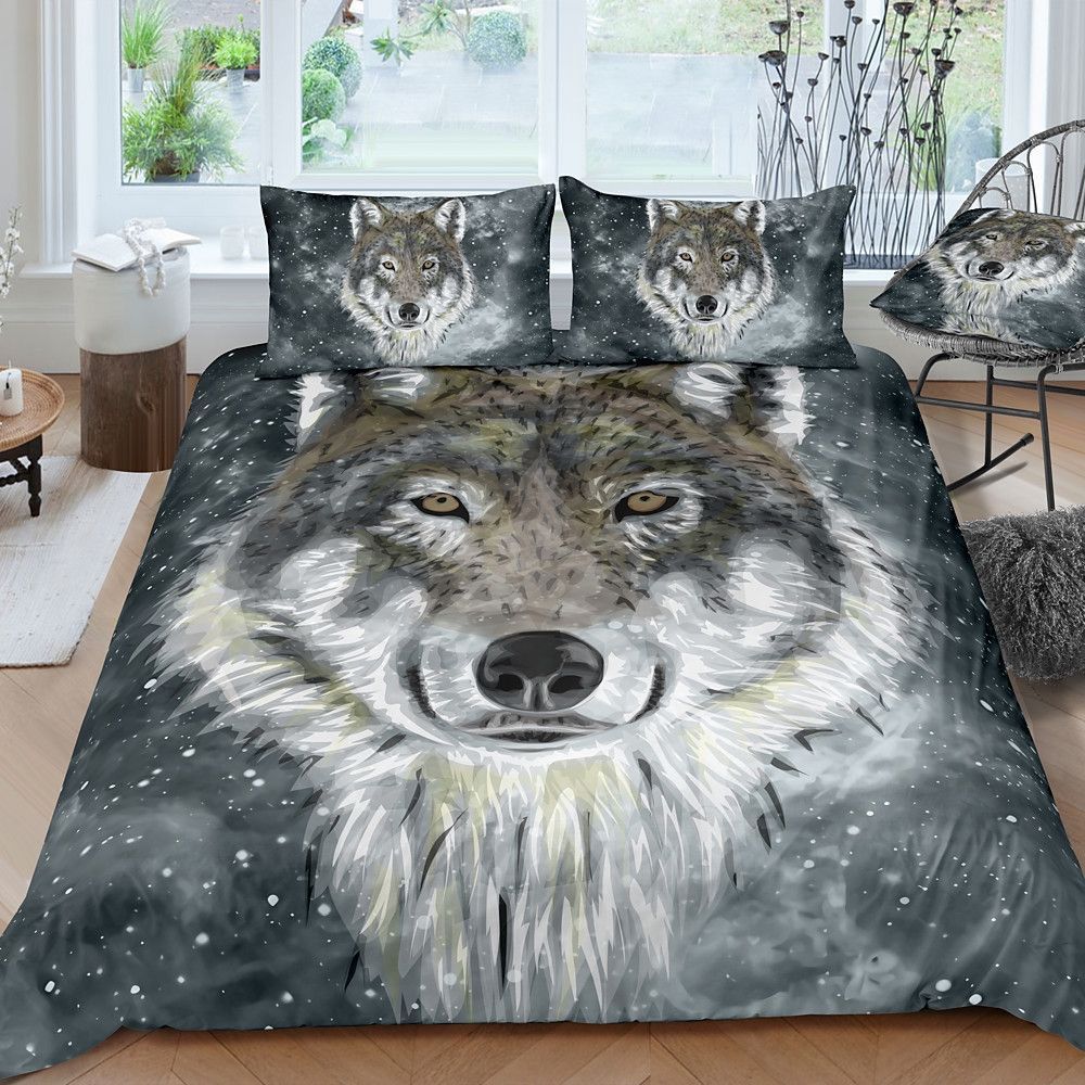 Wolf Bedding Set Bed Sheets Spread Comforter Duvet Cover Bedding Sets