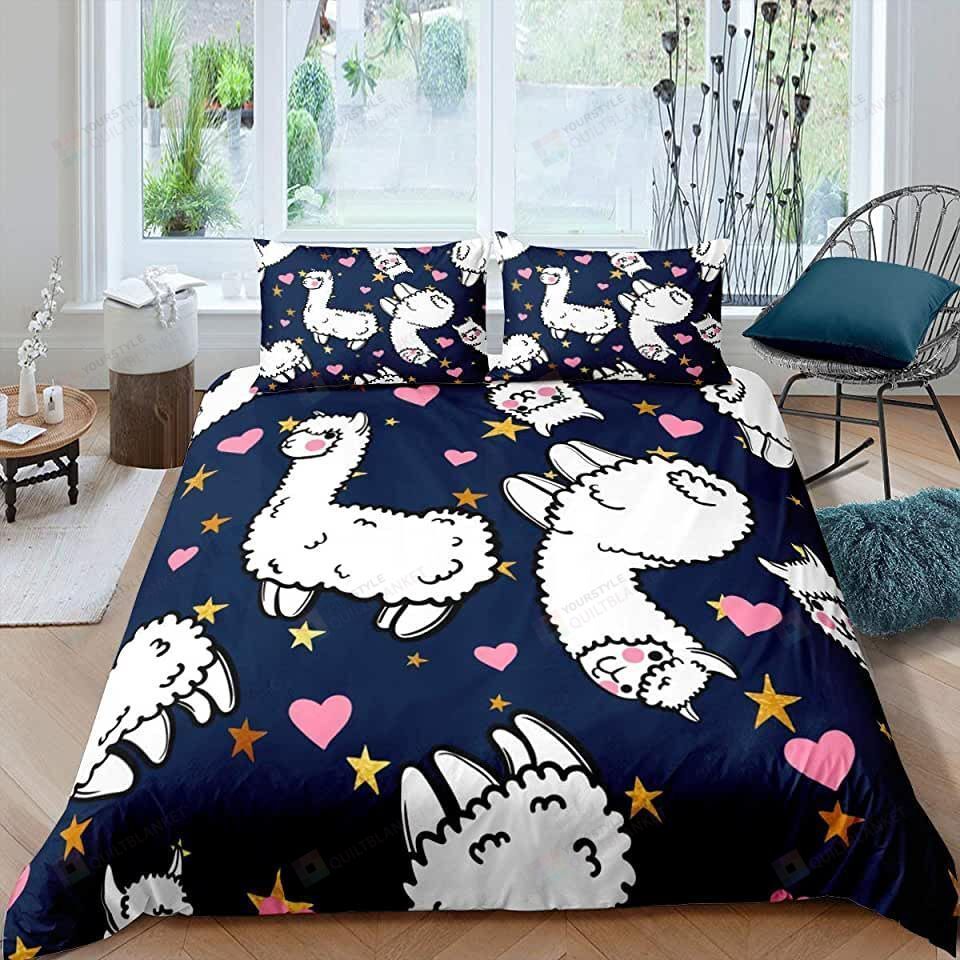 Alpaca Cute Bedding Set Bed Sheets Spread Comforter Duvet Cover Bedding Sets