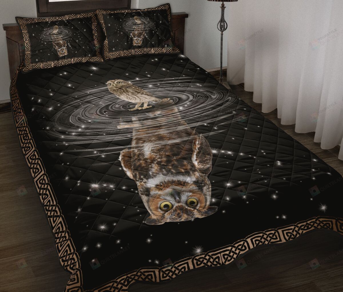 Owl Reflection Quilt Bed Sheets Spread Duvet Cover Bedding Sets
