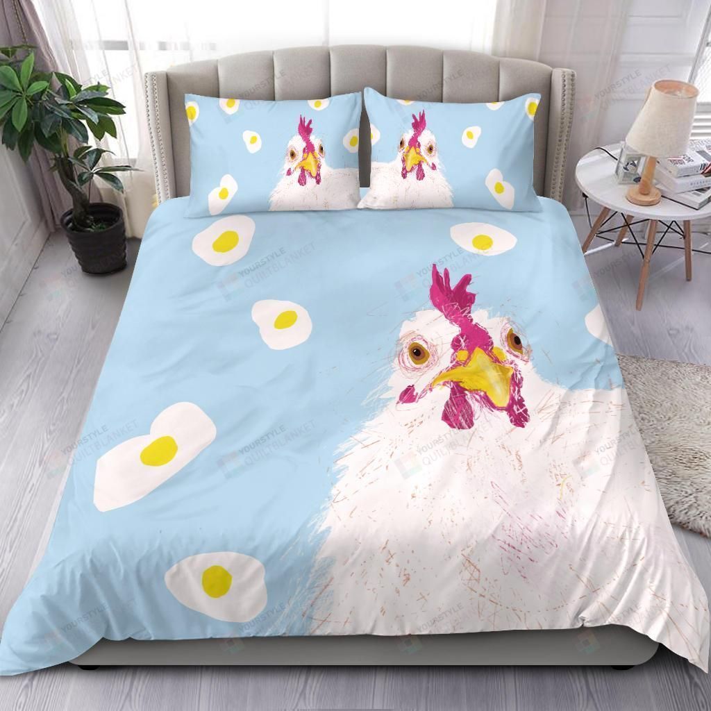 Mother Chicken Hen With Egg Bedding Set Bed Sheet Spread Comforter Duvet Cover Bedding Sets