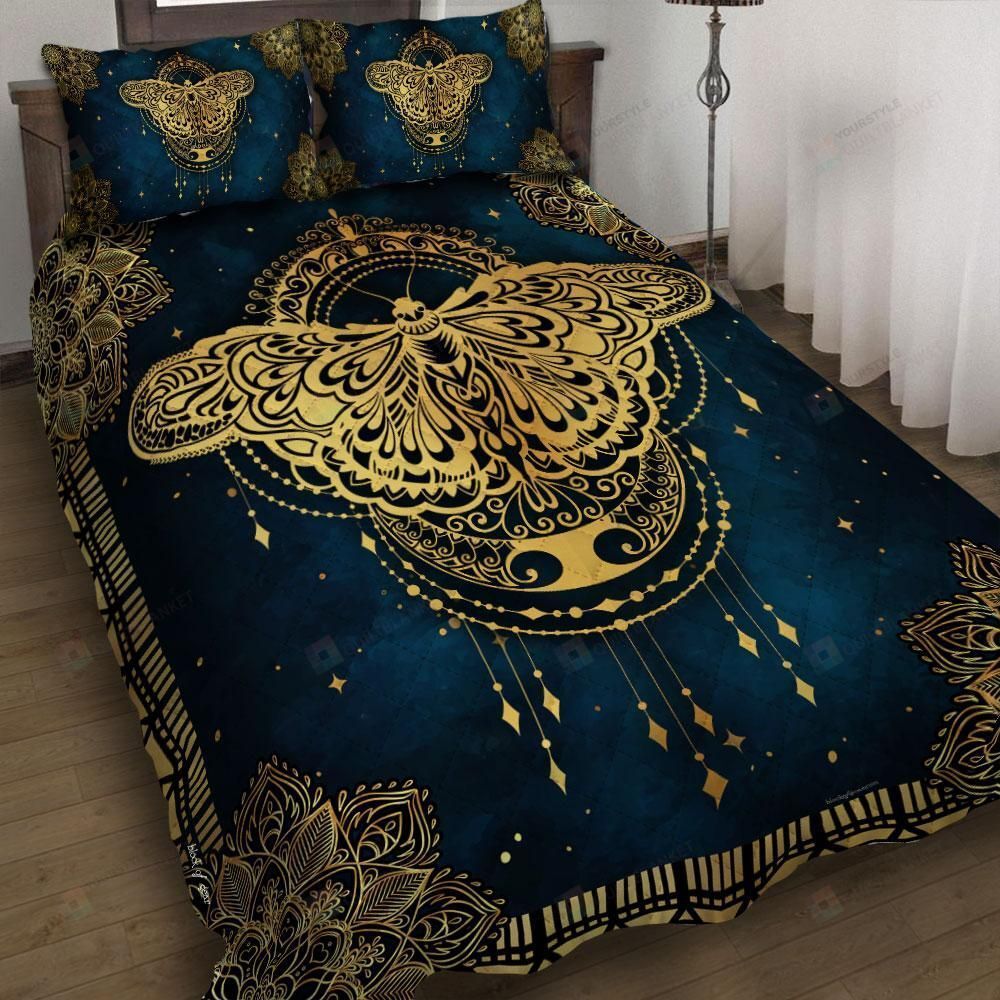 Butterfly Mandala Quilt Bedding Set