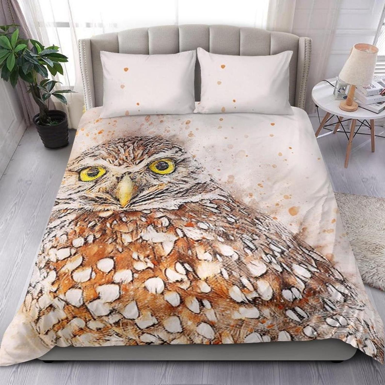 Owl Bedding Set Cotton Bed Sheets Spread Comforter Duvet Cover Bedding Sets