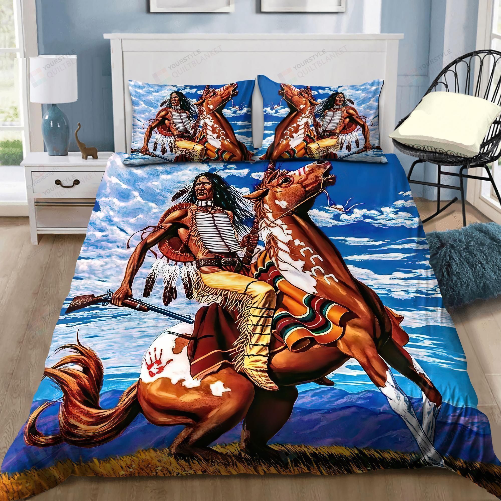 Native Cowboy Bedding Set Cotton Bed Sheets Spread Comforter Duvet Cover Bedding Sets