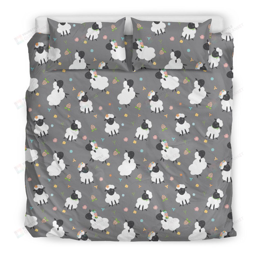 Sheep Grey Bedding Set Bed Sheet Spread Comforter Duvet Cover Bedding Sets