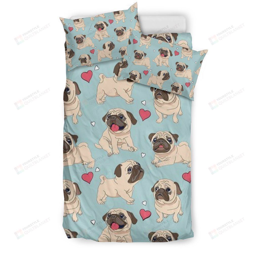 Pug Dog Bedding Set Bed Sheets Spread Comforter Duvet Cover Bedding Sets