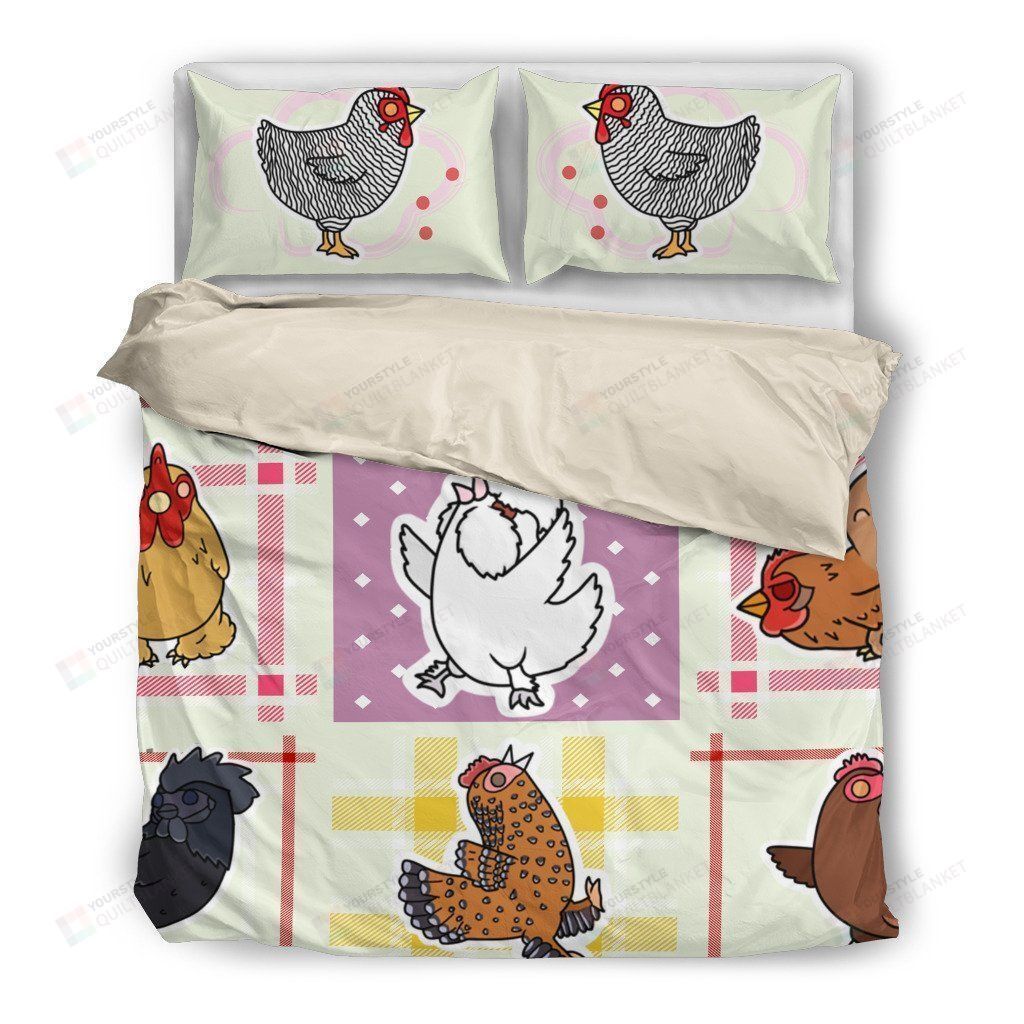 Chicken Cotton Bed Sheets Spread Comforter Duvet Cover Bedding Sets