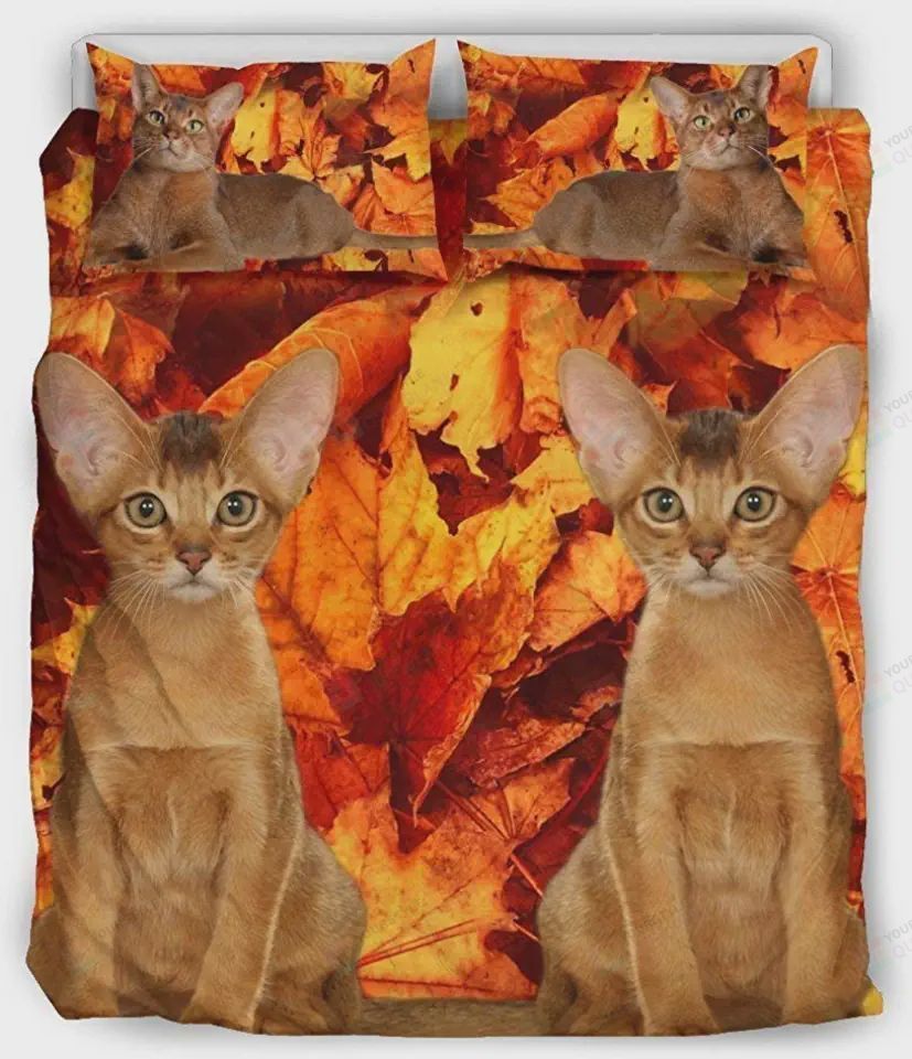 Abyssinian Cat Print Bedding Sets Bed Sheets Spread Comforter Duvet Cover Bedding Sets