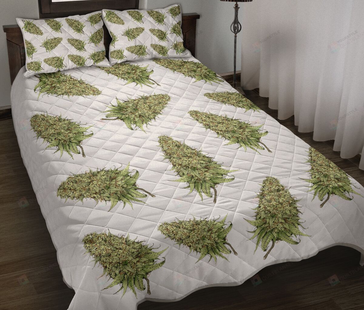 Weed Flower Quilt Bedding Set