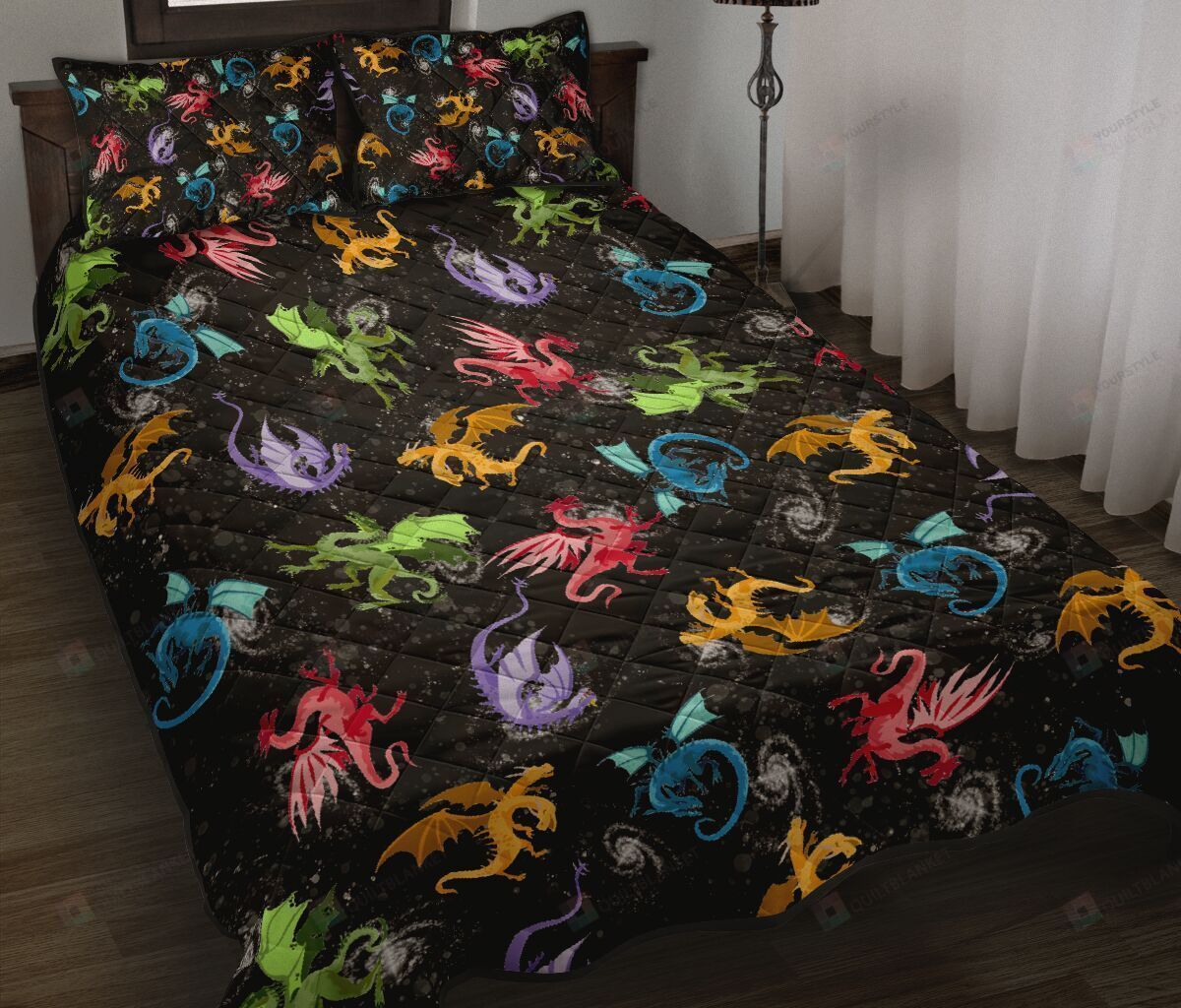 Dragon Galaxy Style Quilt Bedding Set