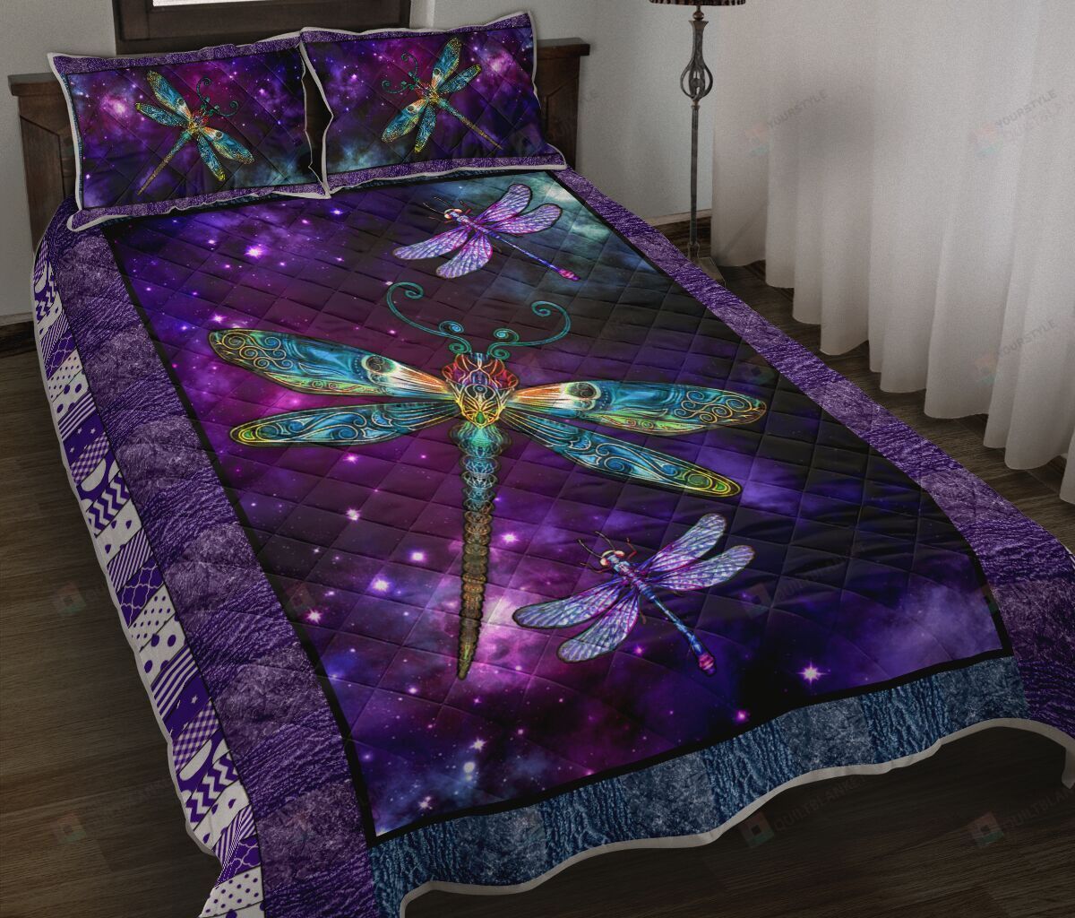 Dragonfly Dazzling Quilt Bedding Set