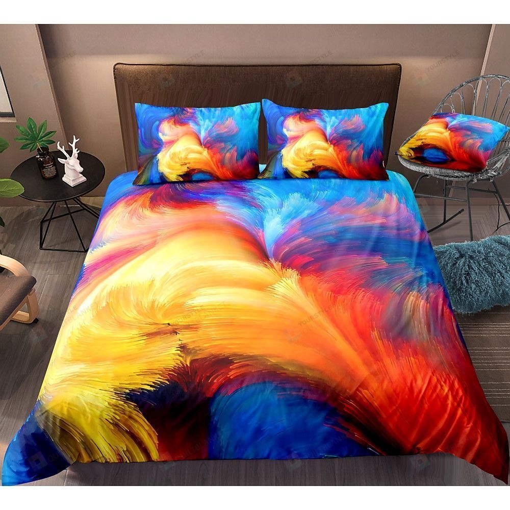 Colorful Smog Bedding Set Bed Sheets Spread Comforter Duvet Cover Bedding Sets