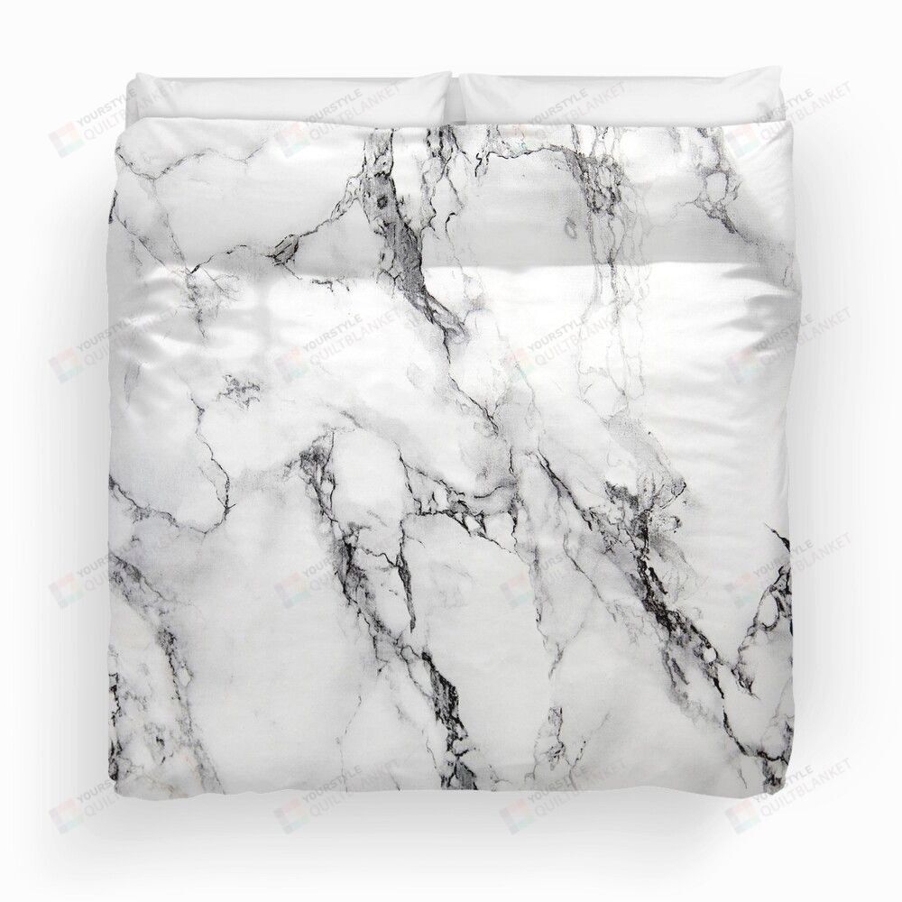 Black White Marble Duvet Cover Bedding Set