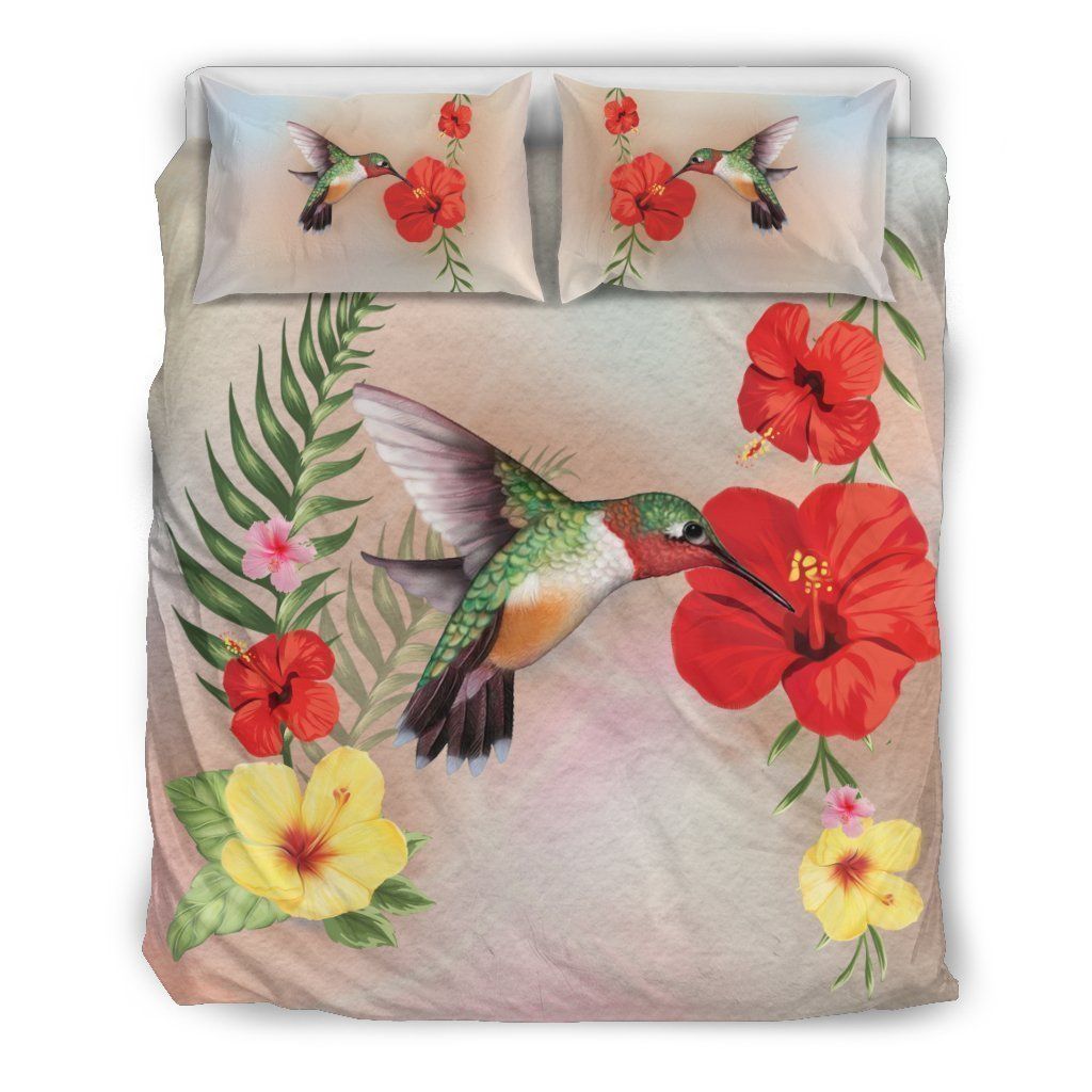 Hibiscus Bedding Set Bed Sheets Spread Comforter Duvet Cover Bedding Sets