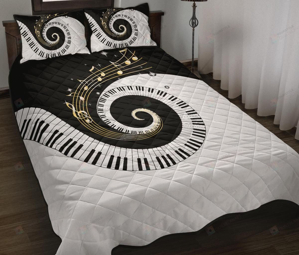 Piano Art Music Quilt Bedding Set  Bed Sheets Spread Comforter Duvet Cover Bedding Sets