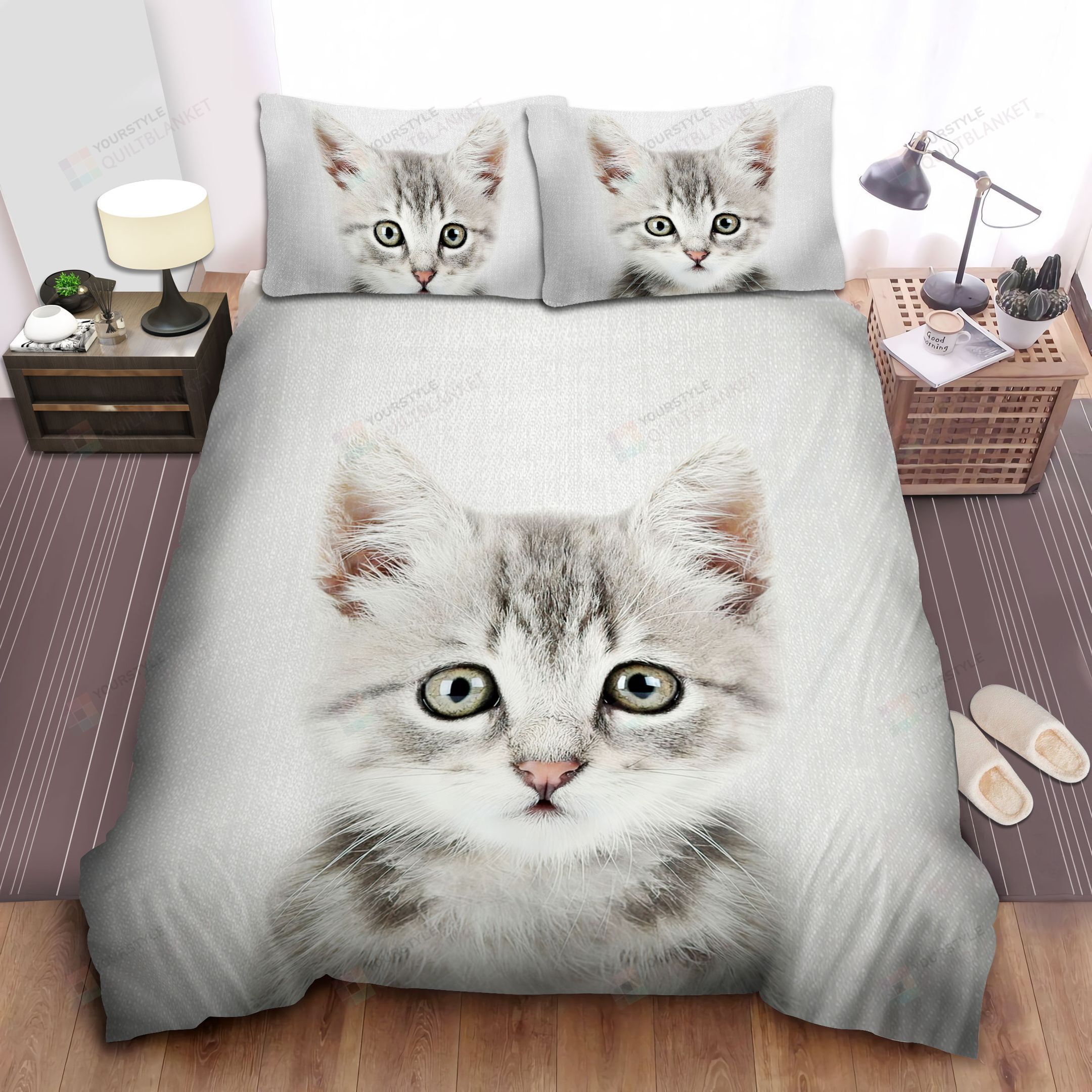 A Kitten Bed Sheets Spread Comforter Duvet Cover Bedding Sets