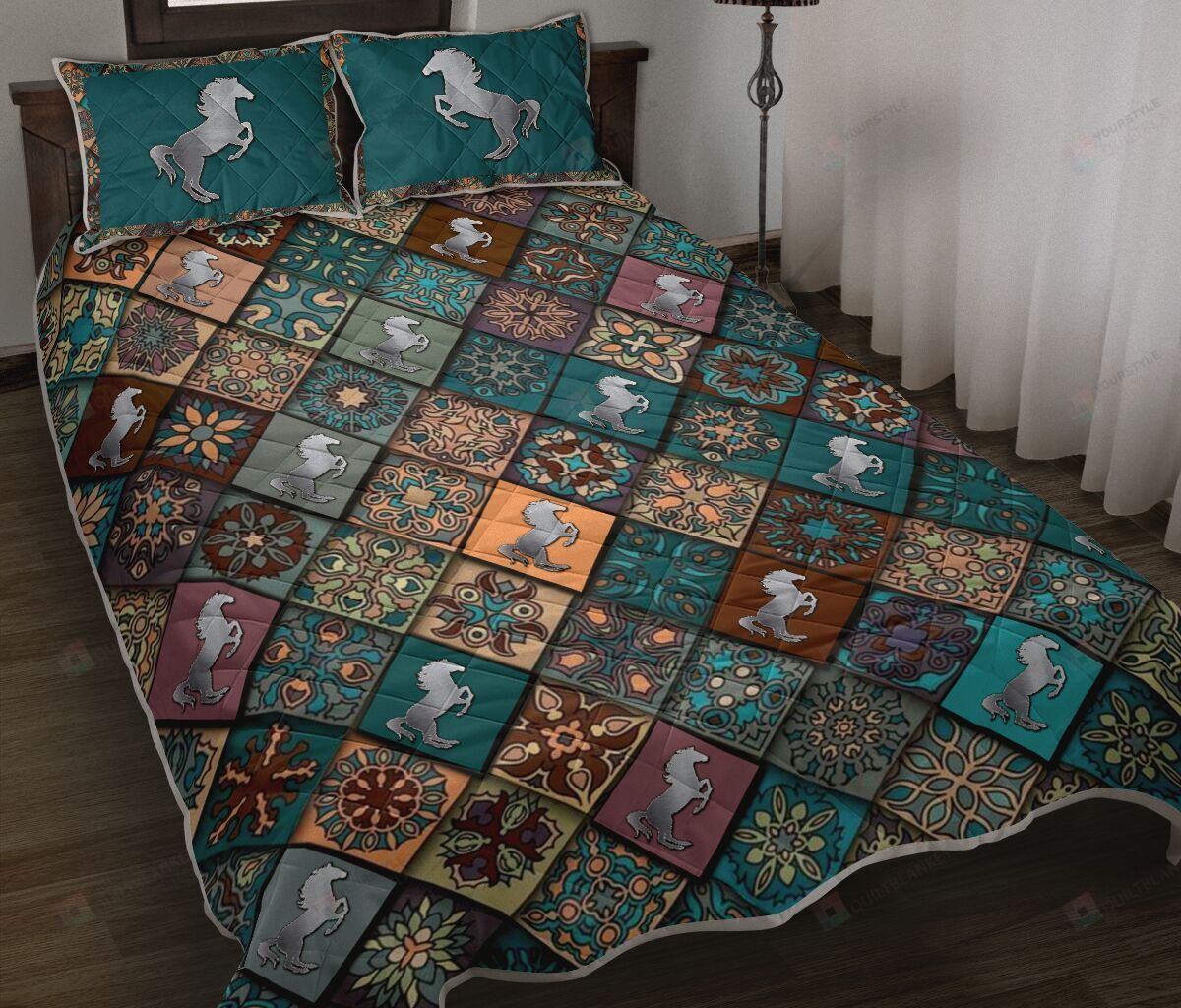 Horse Mandala Quilt Bedding Set