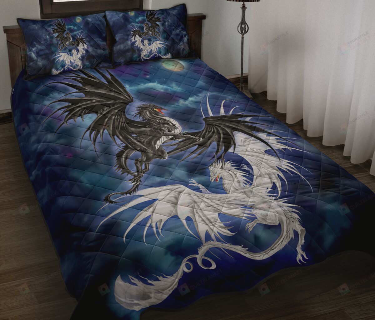 Dragon Art Style Quilt Bedding Set