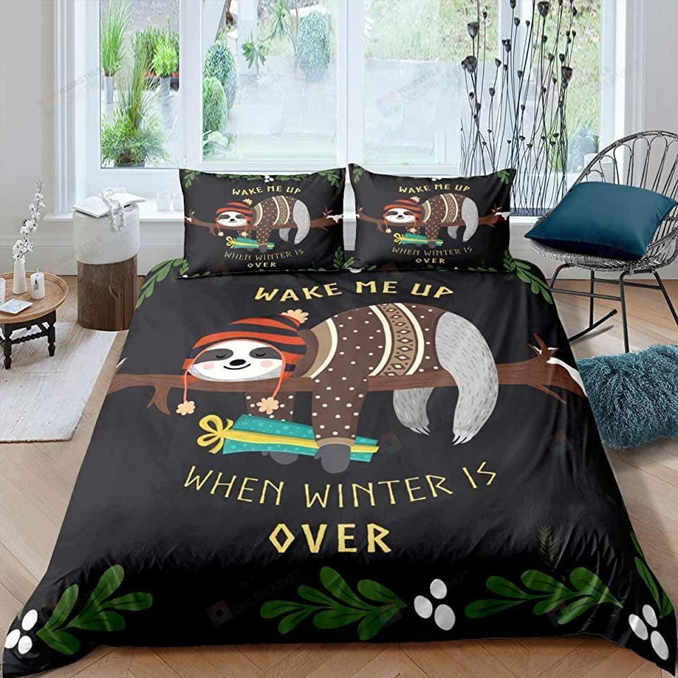 Sloth Christmas Bed Sheets Duvet Cover Bedding Sets