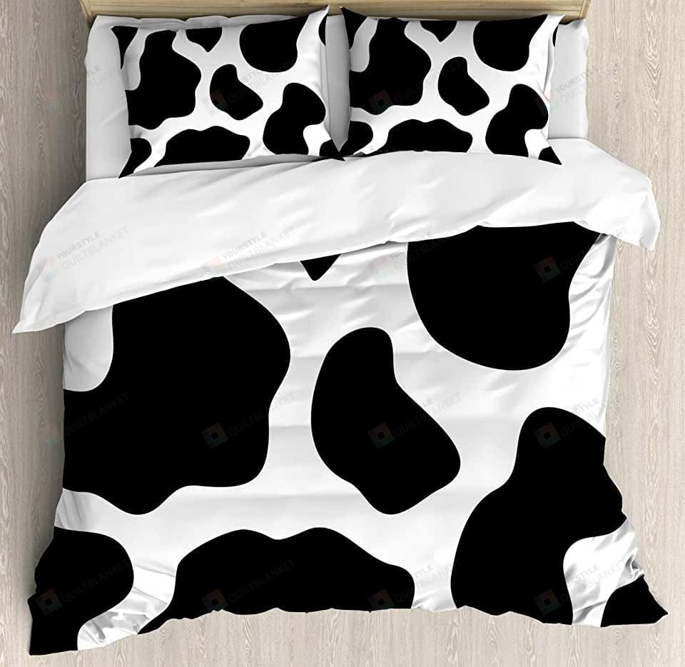 Dairy Cow Surface Print Pattern Bedding Set Bed Sheets Spread Comforter Duvet Cover Bedding Sets