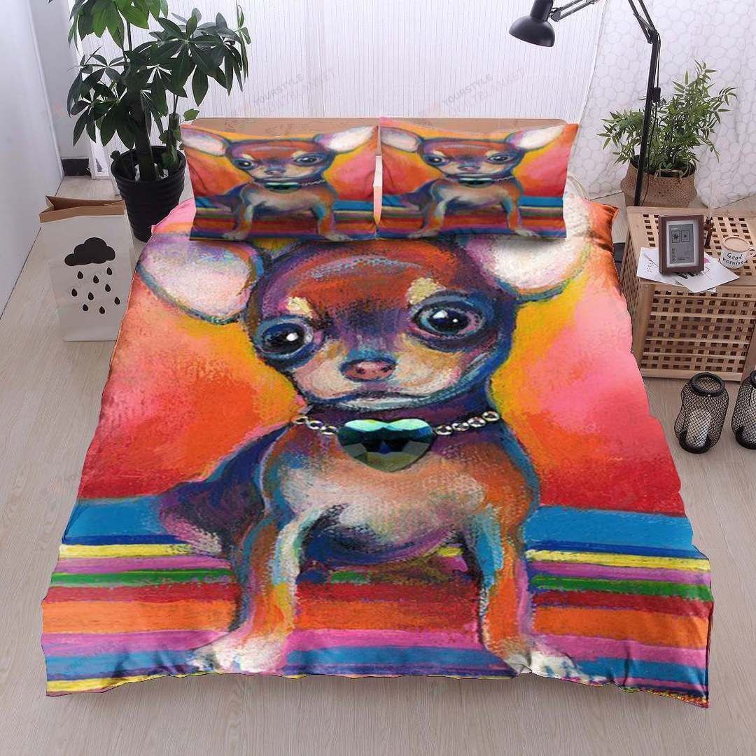 Chihuahua Cotton Bed Sheets Spread Comforter Duvet Cover Bedding Sets