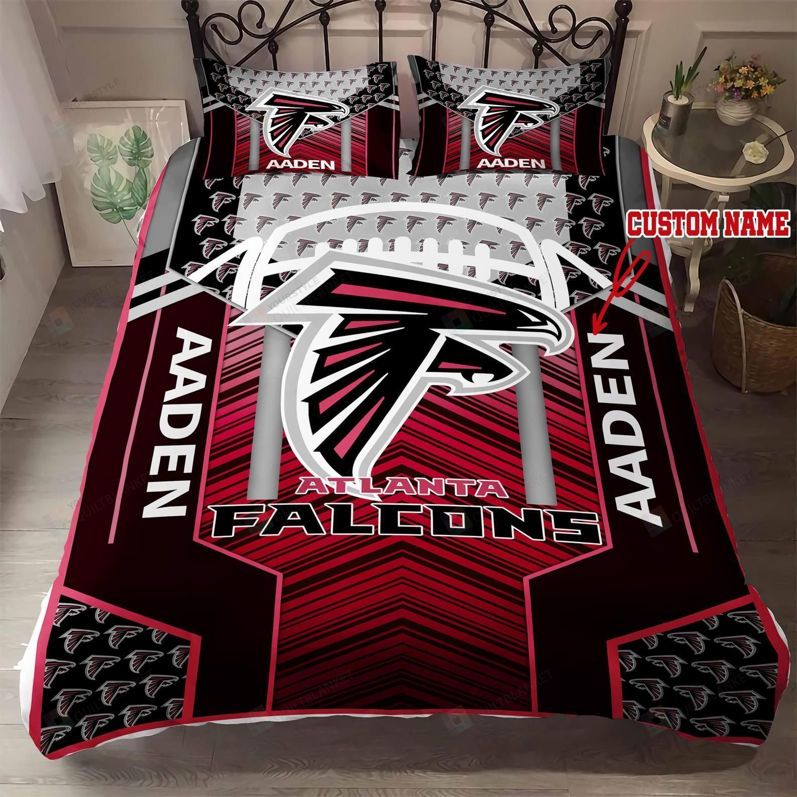 Custom Name Atlanta Falcons Bedding Set