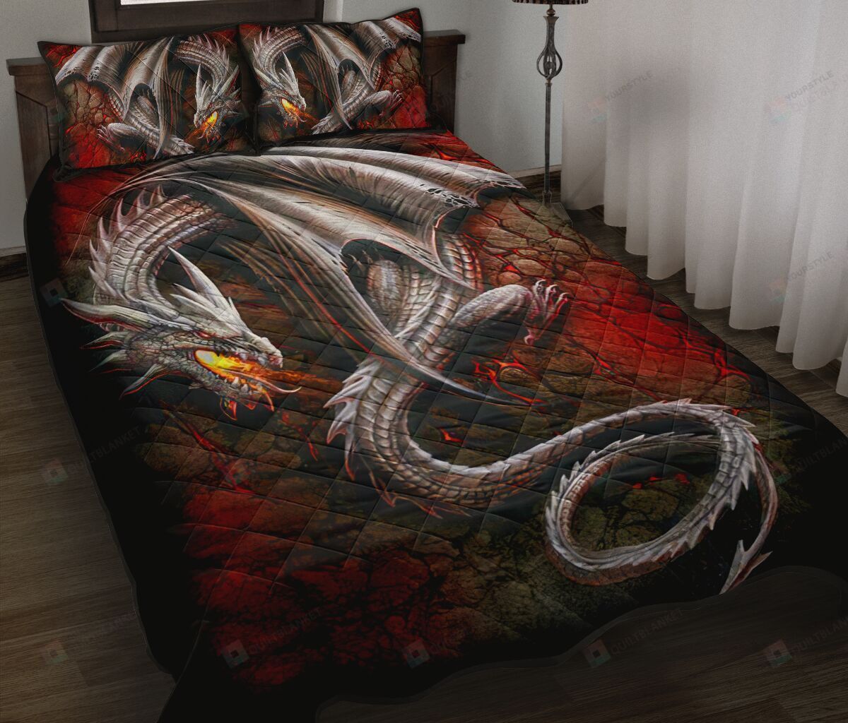 Dragon Fire Quilt Bedding Set