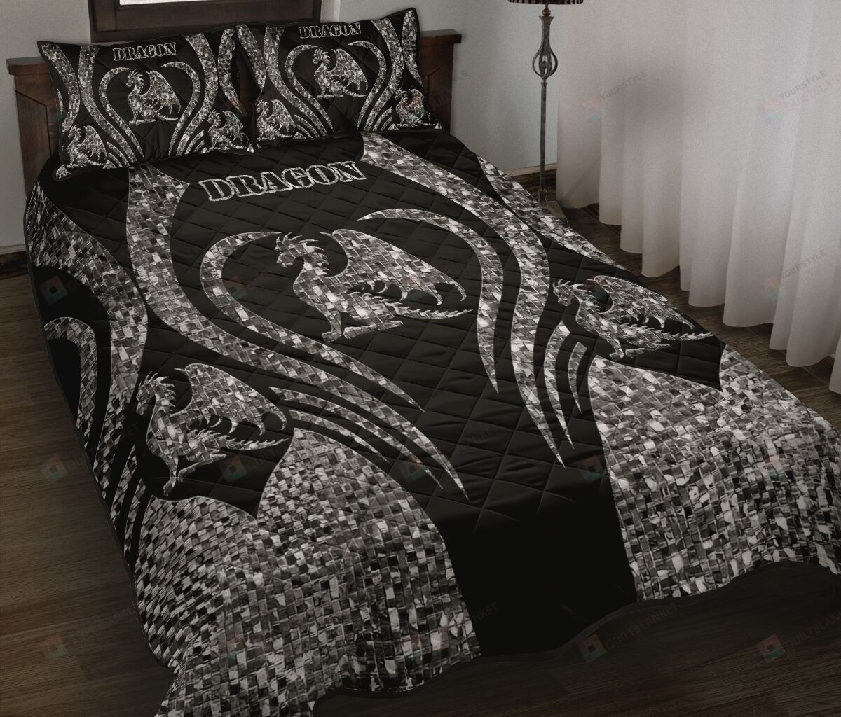Dragon Heart Line Style Quilt Bedding Set
