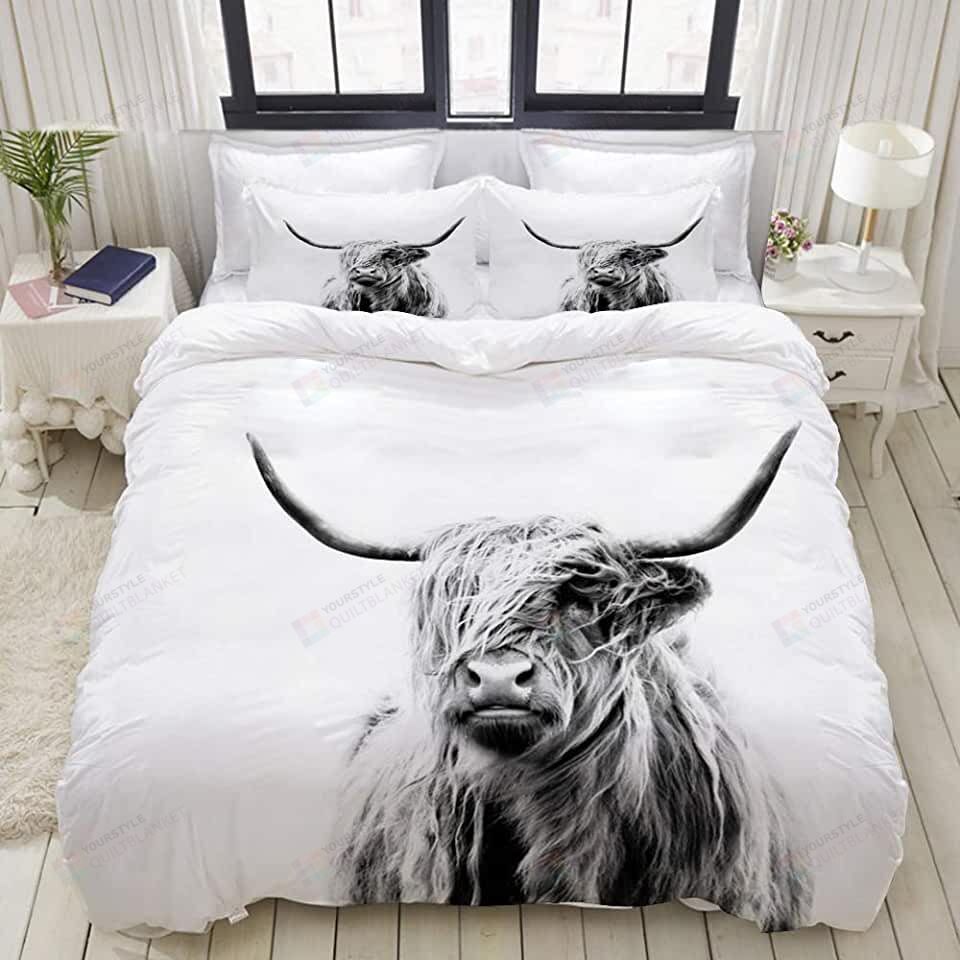 Highland Cow Bedding Set Bed Sheets Spread Comforter Duvet Cover Bedding Sets