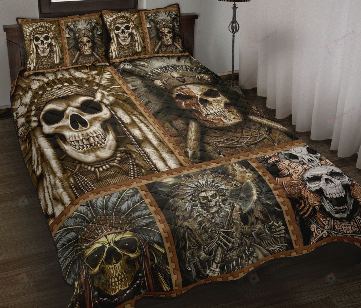 Native Skull Quilt Bedding Bed Set