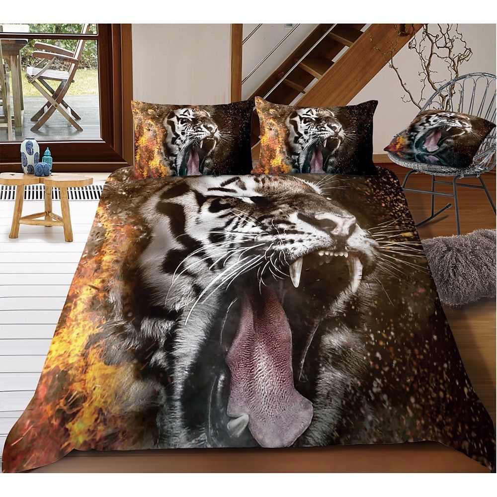 Tiger Bedding Set Bed Sheets Spread Comforter Duvet Cover Bedding Sets