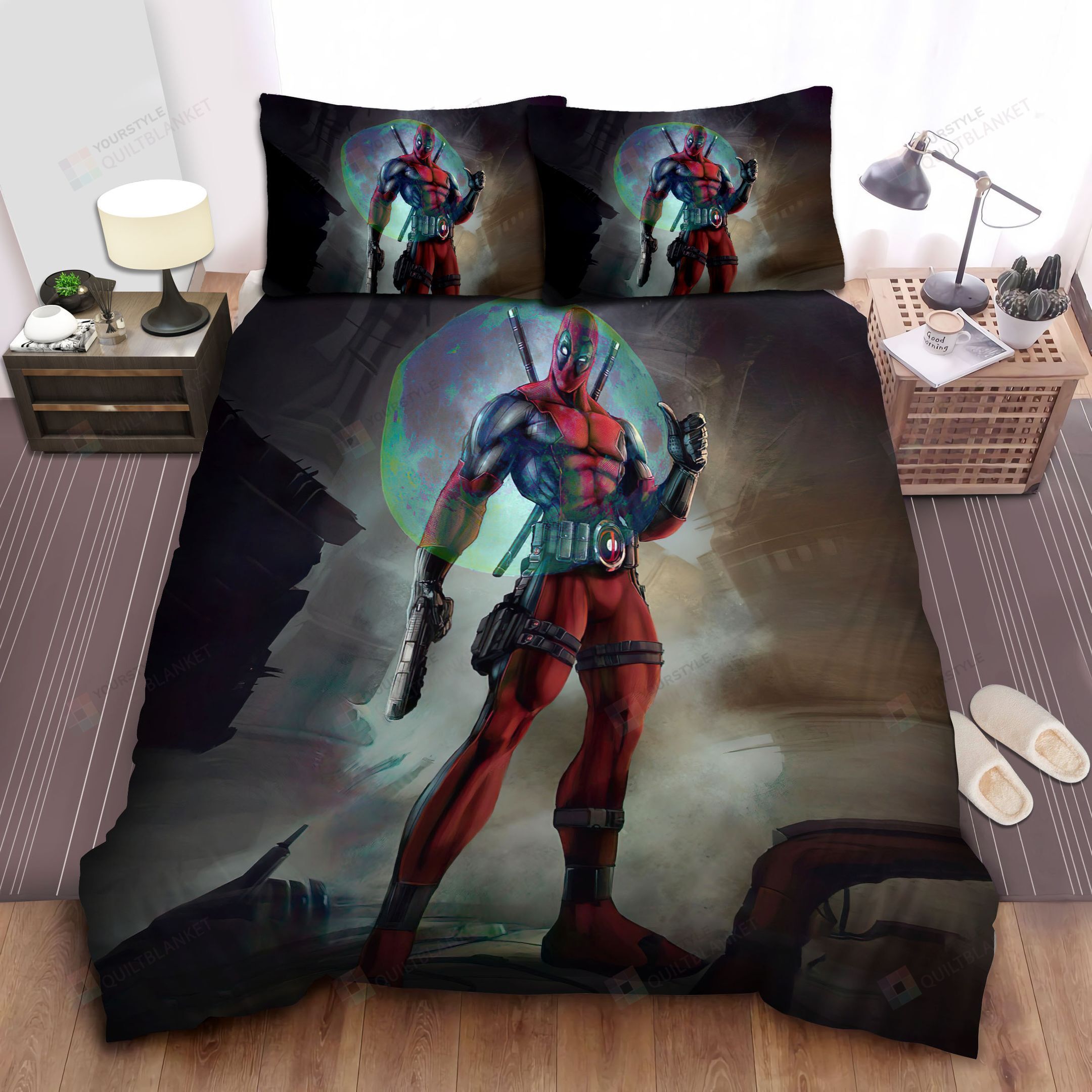 King Deadpool Bed Sheets Spread Comforter Duvet Cover Bedding Sets