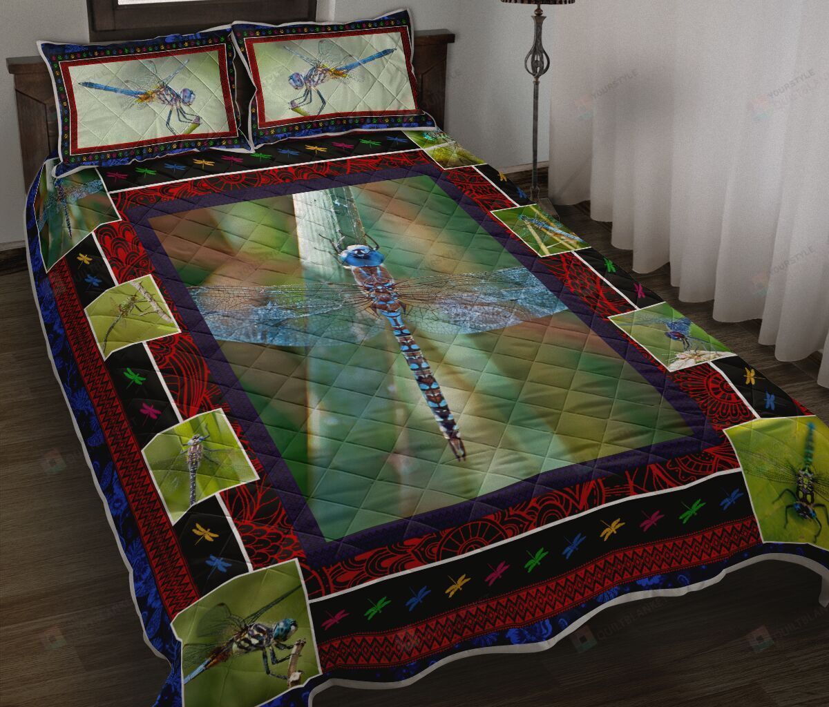 Dragonfly I Love Funny Quilt Bedding Set